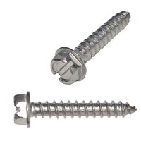 HWHTS8112S #8 X 1-1/2" Hex Washer Head, Slotted, Tapping Screw, Type A, 18-8 Stainless